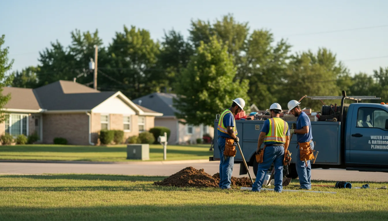 Residential water line and bathroom plumbing service in Waterloo, AL